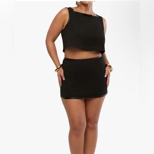 We Wore What Black Linen Tank